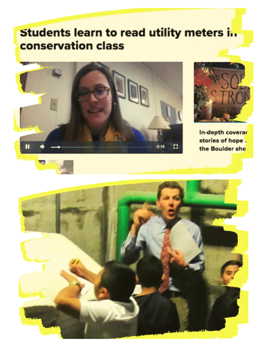 News coverage: students learn to read utility meters in a conservation class