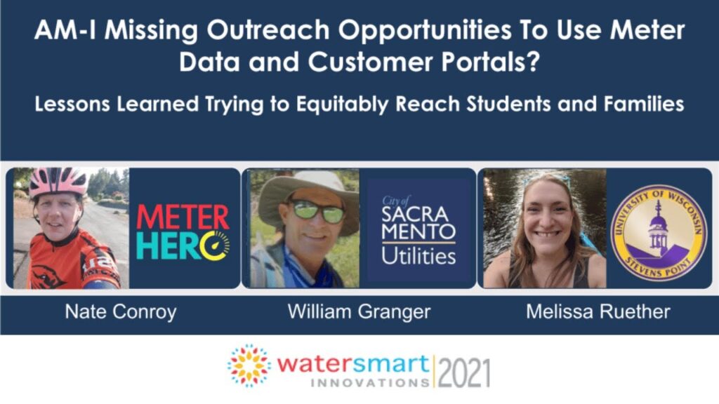 Title slide of the MeterHero presentation at WaterSmart 2021